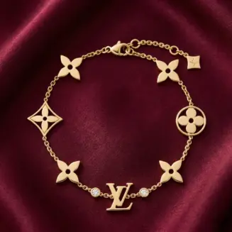 LV Idylle Blossom Monogram Bracelet, Gold Filled