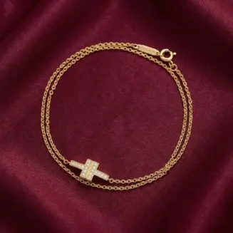 Tiffany 2 Layer Bracelet, Gold Filled