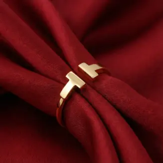 Tiffany T Wire Ring, Gold Filled