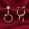 Cartier Juste un Clou earrings, double, diamonds Gold Filled