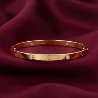 Cartier LOVE bracelet, medium model, 4 stones Gold Filled