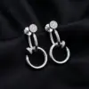 Cartier Juste un Clou earrings, double, diamonds
