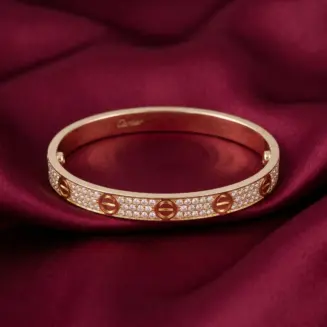 Cartier LOVE bracelet, classic model, paved Gold Filled
