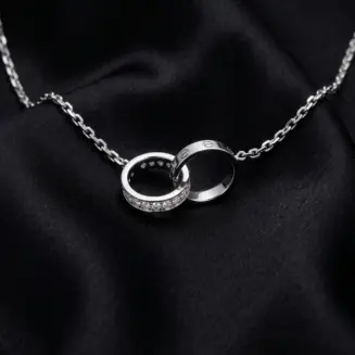 Cartier, LOVE half-paved Necklace