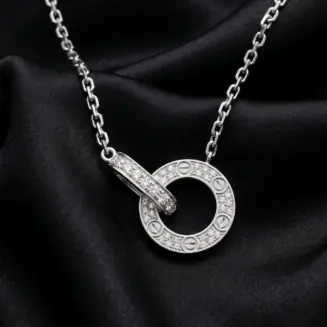 Cartier, LOVE paved Necklace
