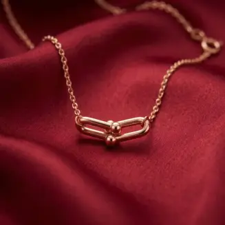 Tiffany HardWear, Small Double Link Necklace Gold Fill