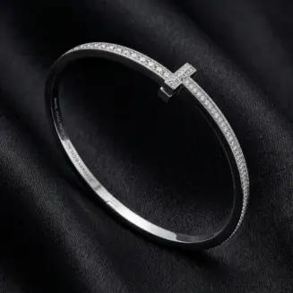 Tiffany T, T1 Narrow Pavé Hinged Bracelet